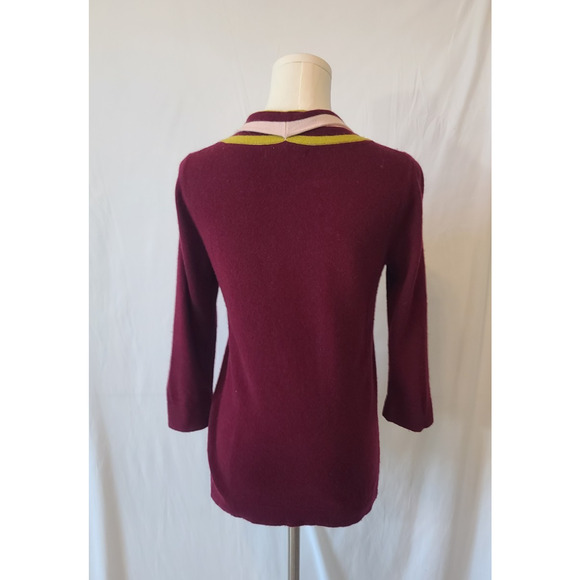 Boden Ellie Jumper Burgundy Wool Blend Sweater US 4 - Picture 5 of 6